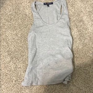 Grey and white stripped tank top